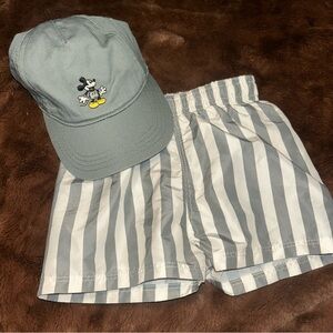 Sold ❌ Baby H&M swim trunks with mickey matching hat